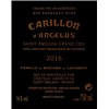 Le Carillon de l'Angélus - Château Angélus - Saint-Emilion Grand Cru 2016