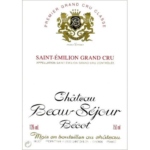 Château Beau Séjour Becot - Saint-Emilion Grand Cru 2012 