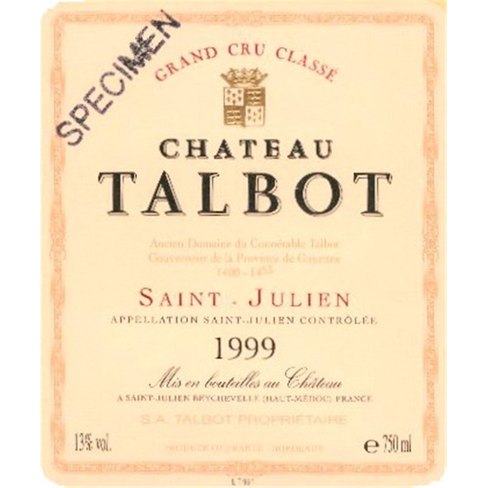 Ch Teau Talbot Saint Julien