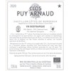 Clos Puy Arnaud (BIO-ORGANIC) - Castillon-Côtes de Bordeaux 2020