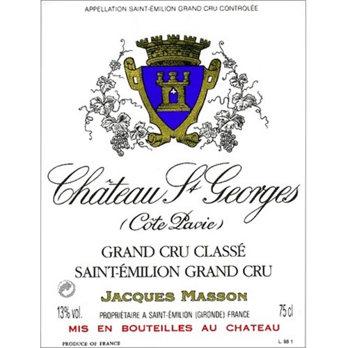 Saint Georges Cote Pavie - Saint-Emilion Grand Cru 2019