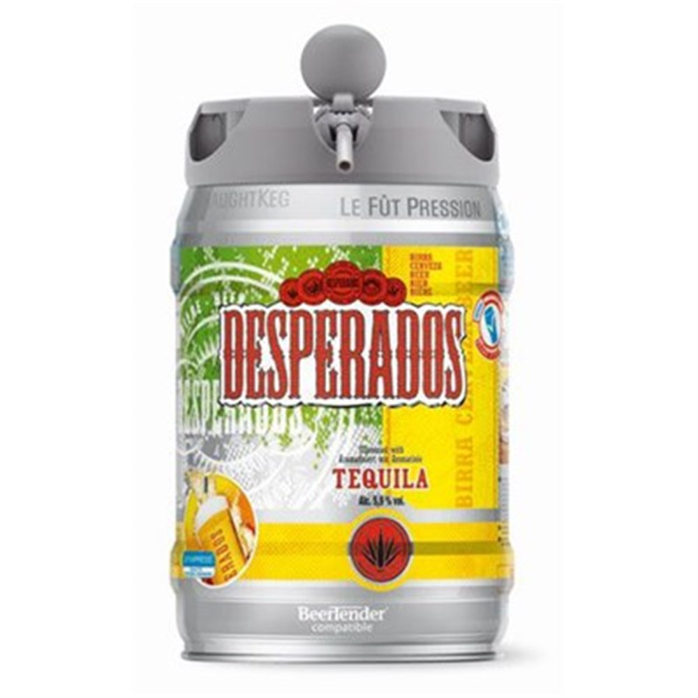 Desperados - Pack de 3 Fûts 5L - Bière Desperados Original Blonde  Aromatisée 5,9° - Compatible Tireuse BeerTender, Utilisable sans Machine à  Bière, à Domicile : : Epicerie