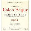 Château Calon Ségur 2004 - Saint Estèphe