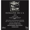 Domaine de l'A - Castillon-Côtes de Bordeaux 2012