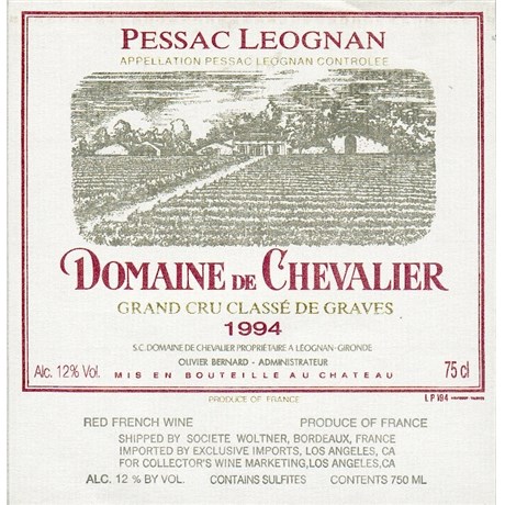 Domaine de Chevalier rouge - Pessac-Léognan 1994