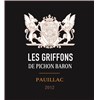Les Griffons de Pichon Baron - Château Pichon Longueville - Pauillac 2012