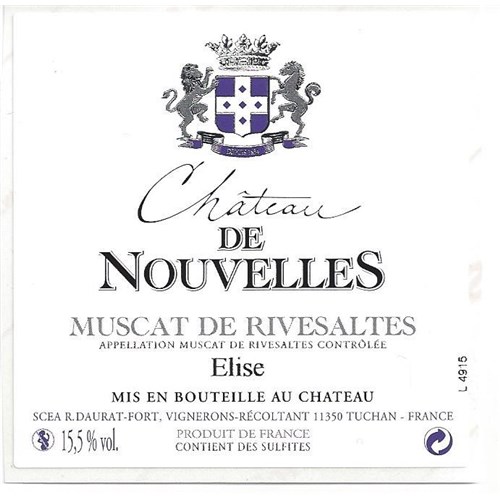 Muscat de Rivesaltes - Château de Nouvelles - 2014