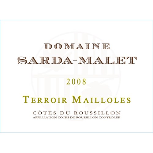 Terroir Mailloles Blanc - Domaine Sarda-Malet - Côtes du Roussillon 2008