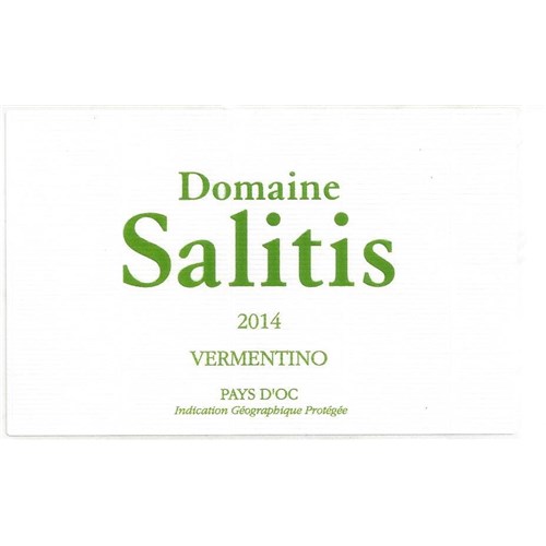 Vermentino - Chateau Salitis - Pays d'Oc 2017